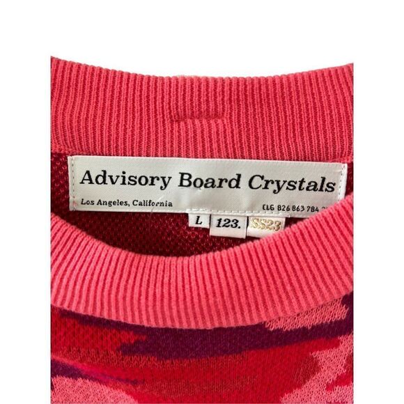 Advisory Board Crystals ABC. 123 Warped Camo Crew Neck Sweater Size Large - Picture 3 of 9